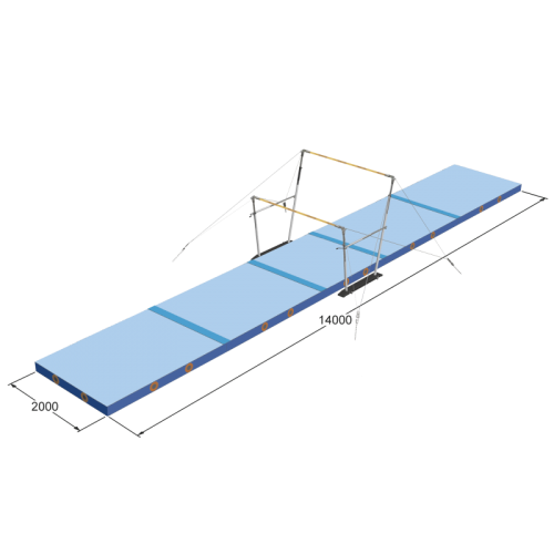 Комплект матов для разновысоких брусьев